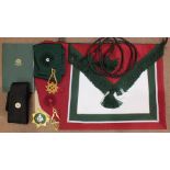 Masonic, a collection of Heredom of Kilwinning and Rosy Cross regalia, apron, sashes, star and