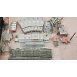 A quantity of station buildings, platforms and industrial buildings, etc, by Kibri, Faller,