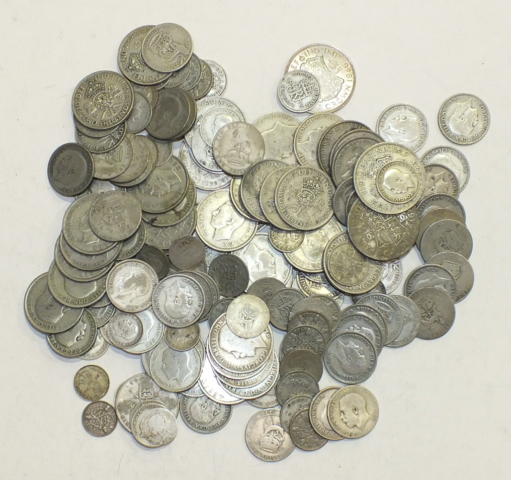 A collection of British and foreign coinage, including pre-1946 silver, etc.