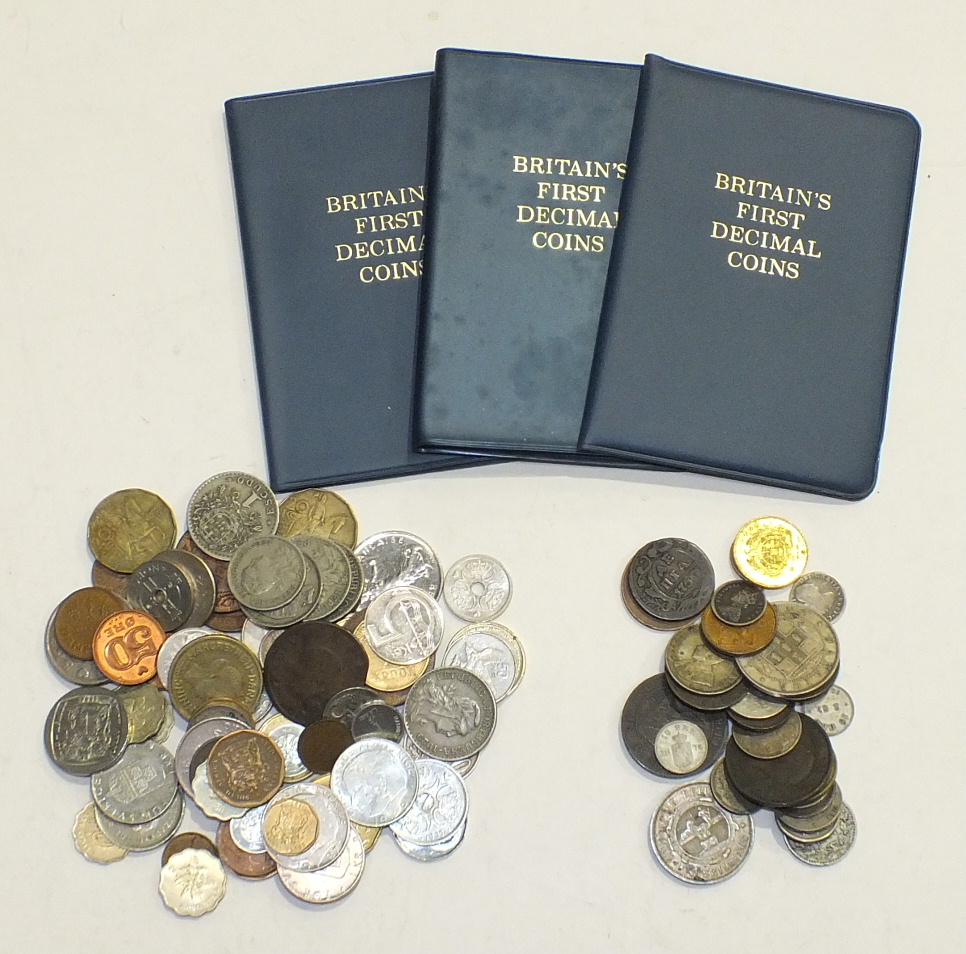 A collection of British and foreign coinage, including pre-1946 silver, etc. - Image 2 of 3