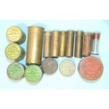 A tin of F Joyce of London no.16 percussion gun caps and four other tins of percussion caps, no.s