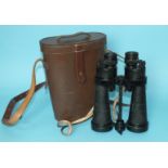 A pair of WWII binoculars by Barr & Stroud, 7XCF41 APno.1900A, serial no.50291 with crows foot, in