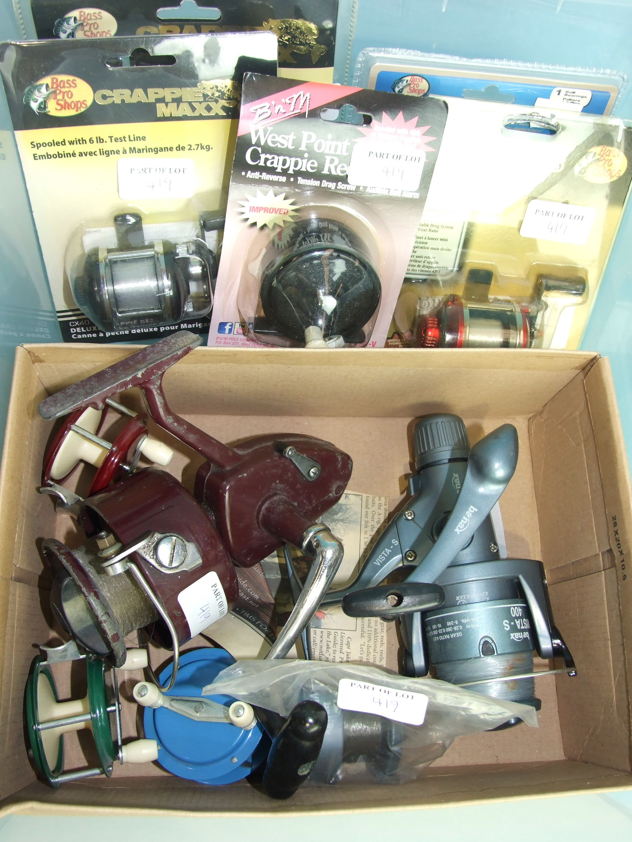 A collection of Grappe fishing reels and casting reels, (10).