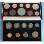 A Royal Mint George VI 1950 nine-coin proof set in issue box and a Queen Elizabeth II 1953