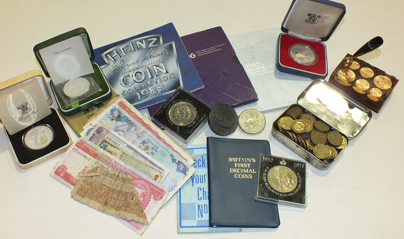 A quantity of British and foreign coinage, etc.