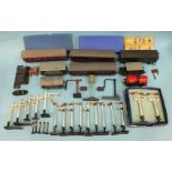 TTR, OO gauge, six wagons, Hornby Dublo, two wagons and various trackside accessories.