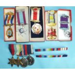A WWII group of four medals awarded to JX160024 WER Dennis PO HMS Roebuck: 1939-45 and Atlantic