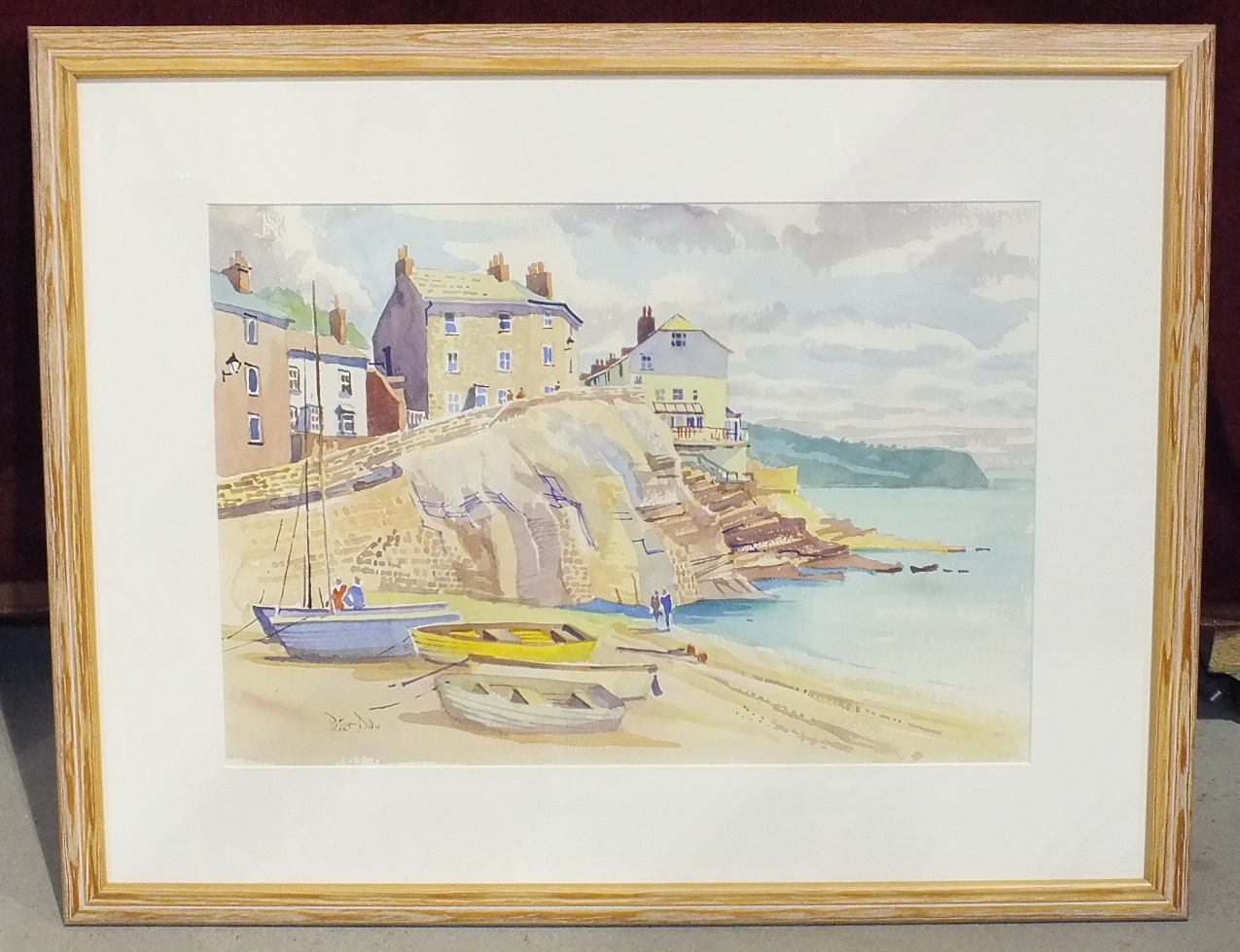 J Bailey, 'April afternoon at Kingsand', signed watercolour, dated '99, 19 x 37cm, Barbican - Image 2 of 3