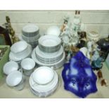 Approximately sixty pieces of Noritake 'Regency Silver' tea and dinner ware, various animal and