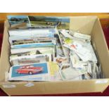 A quantity of cigarette and trade card part-sets, together with a small collection of postcards.