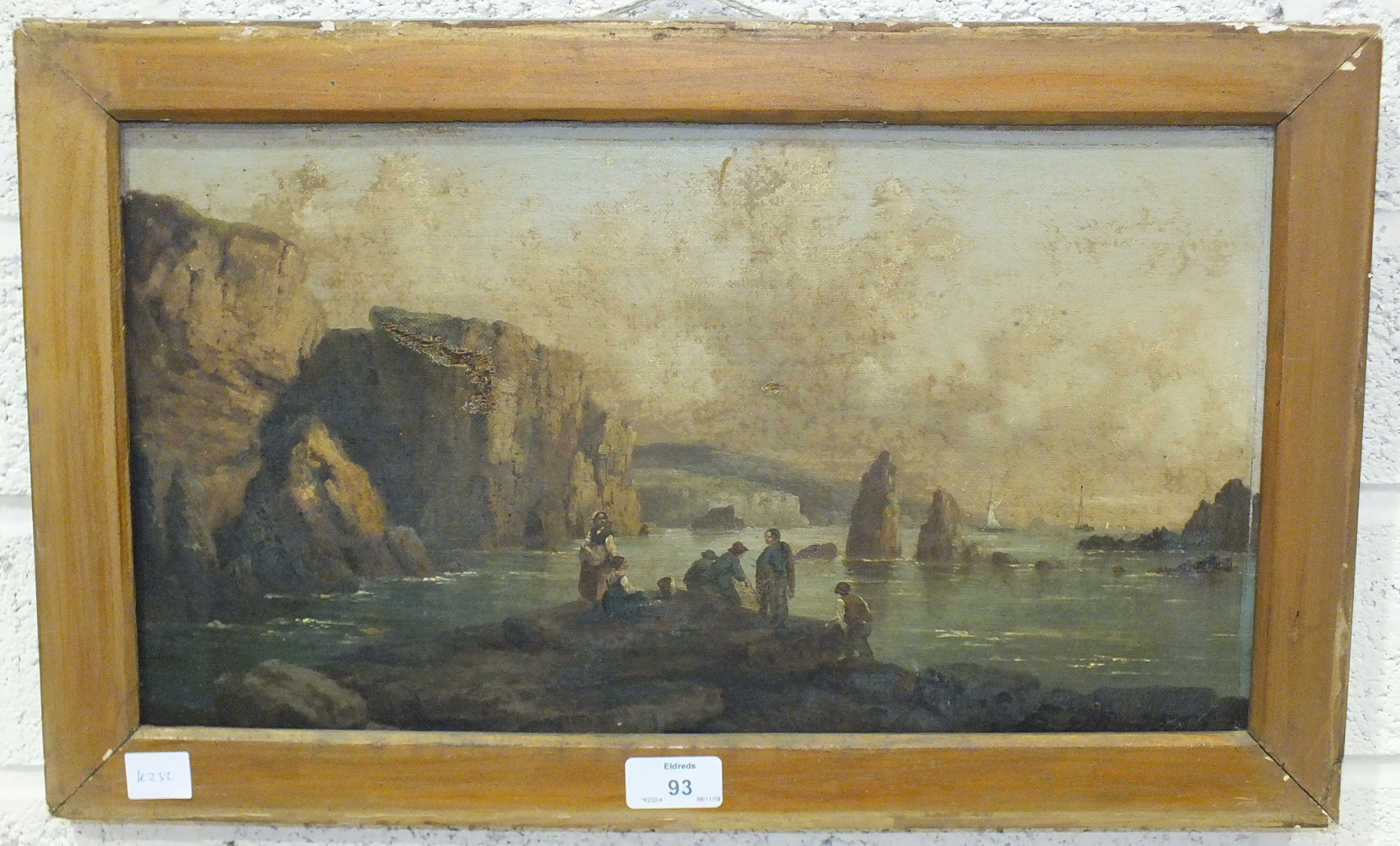 Albert Scheth, 'Kynance Cove, Cornwall', indistinctly-signed oil on canvas, 25 x 44cm, Allam, '