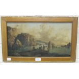 Albert Scheth, 'Kynance Cove, Cornwall', indistinctly-signed oil on canvas, 25 x 44cm, Allam, '