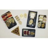 A collection of six gilt metal HRA Companion jewels and four Principal's jewels, (10).