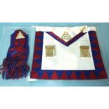 A Masonic HRA apron and sash companion set in plastic cover, as new.