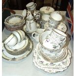 A Shelley bone china tea part-service, approximately 35 pieces and other tea ware and ceramics.