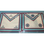 A Mark Members Mason's apron by Toye, Kenning & Spencer and a Mark Worshipful Master Mason's