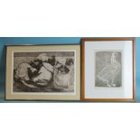 •After Betty Sandham, 'Seria Siamese', an etching and aquatint, signed and dated '77 with pencil