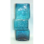 Geoffrey Baxter for Whitefriars, a textured glass large 'Drunken Bricklayer' vase in the