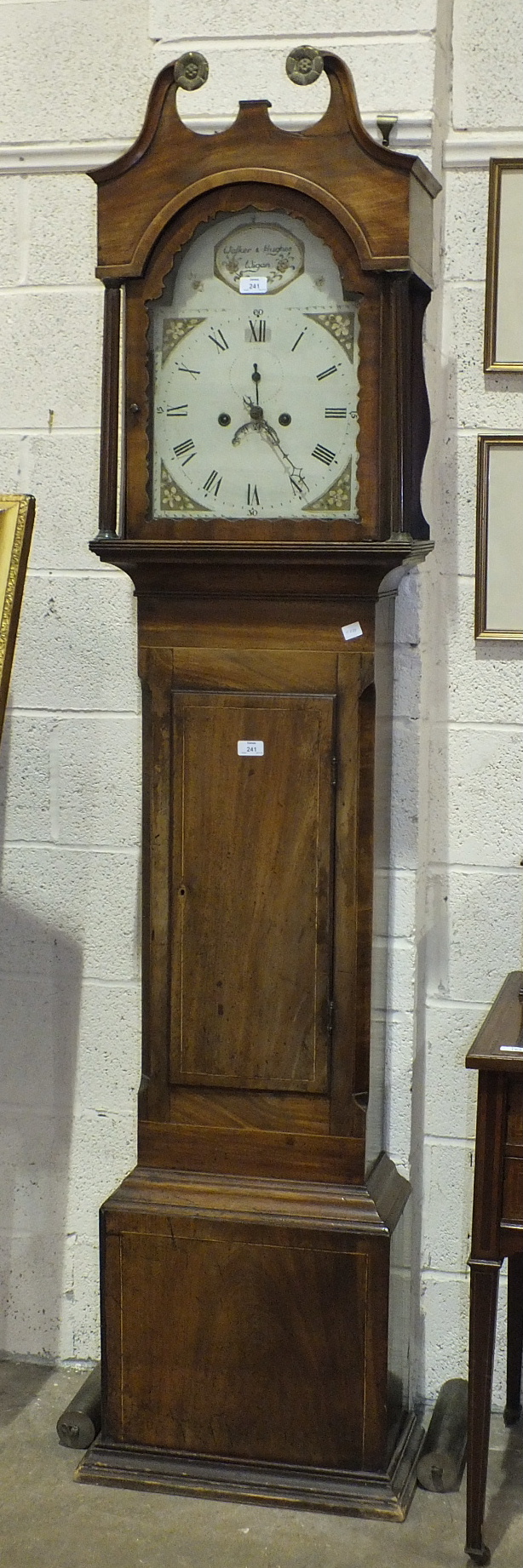 A 19th century mahogany long case clock, the arch painted dial with second subsidiary and calendar - Image 2 of 2