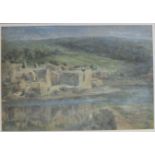 Albert Bardsley (Attrib.) BUILDINGS BY LAKE Watercolour, unsigned, 25 x 36.5cm, sold together with a