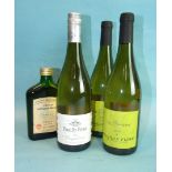 Les Paroisses 2010 Pouilly Fumé, two bottles, 2012 Pouilly Fumé one bottle and a half-bottle of