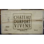 Chateau Durfort Vivens Margaux 2012, twelve bottles, (12).