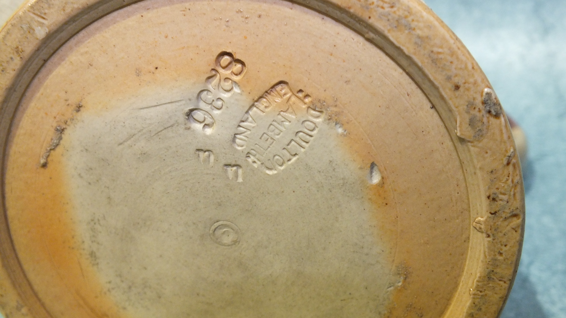 A Doulton Lambeth stoneware tapered jug with applied figures of cyclists, 'Military, Path and Road', - Image 6 of 6