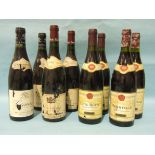 Cornas Chapoutier 1995, two bottles, Côte Rotie Guigal 1994, two bottles, Cornas Jaboulet 1995,