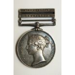 A Naval General Service Medal 1793-1840 with two clasps, Trafalgar and St Sebastian, awarded to