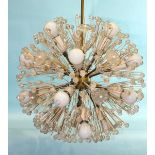 A vintage 1950's/60's crystal 'Sputnik' chandelier by Emil Stejnar for Rupert Nikoll, 70cm high,