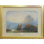 Charles Edward Brittan (1837-1888) ST MICHAELS MOUNT Gouache and pastel, signed and dated 1867, 46 x