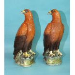 Two Beswick Beneagles Scotch Whisky decanters in the form of Golden Eagles, 70%, 26? fl. oz,