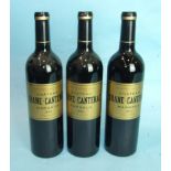 Brane Cantenac 2014, three bottles, (3).