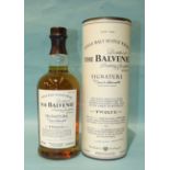 The Balvenie 12-year-old Signature Batch no.001 single malt whisky, in tube.