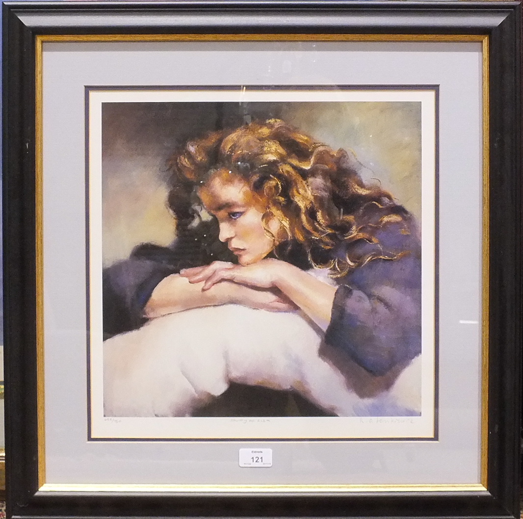 •After R O Lenkiewicz (1941-2002), 'Study of Lisa', a framed limited-edition print, no.658/750,