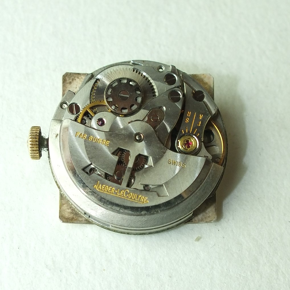 Jaeger LeCoultre, a gentleman's square-faced automatic wrist watch, the silvered dial with baton - Image 5 of 5