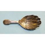 A George III caddy spoon with leaf-decorated bowl, London 1811, maker JS.