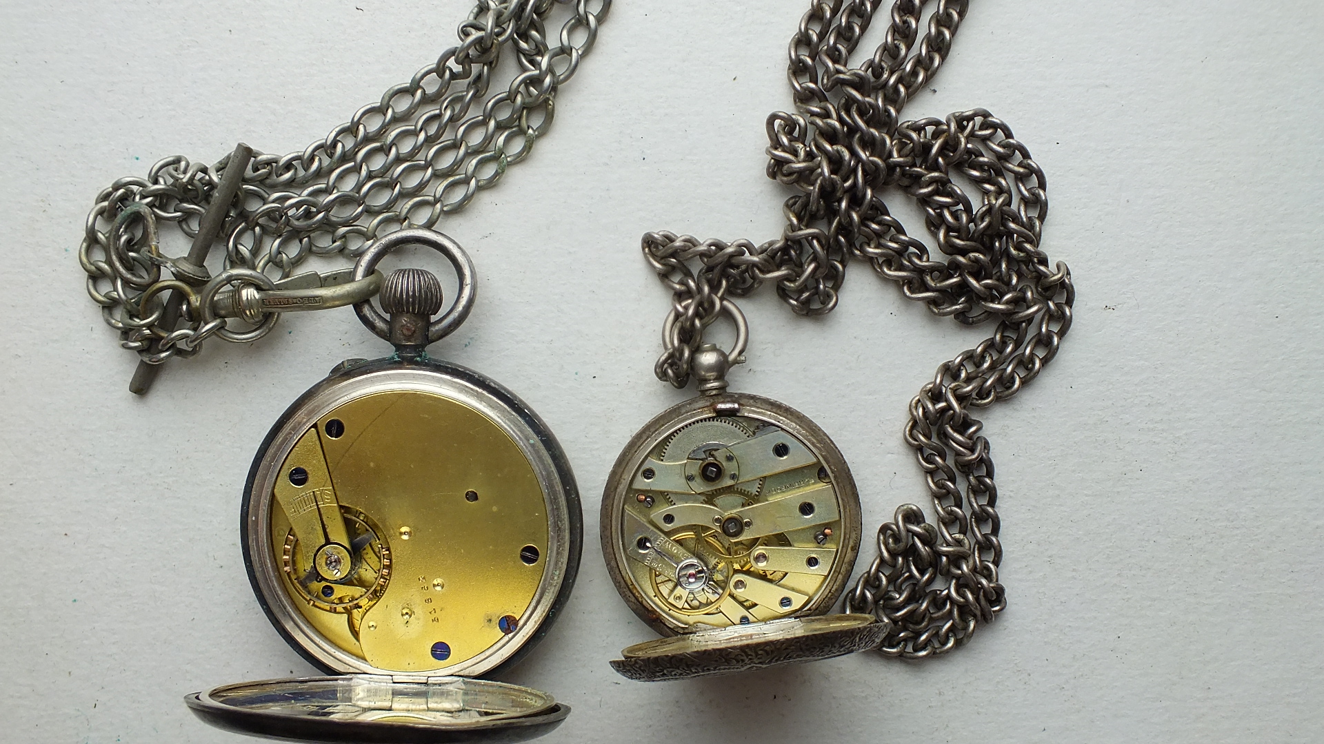 A silver-cased "Farringdon G" ladies pocket watch and a gent's silver-cased keyless pocket watch, ( - Image 2 of 2