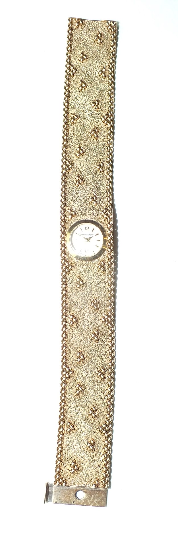 Jaeger LeCoultre, a ladies 9ct gold wrist watch, the circular dial with Arabic and dart numerals set - Image 4 of 5