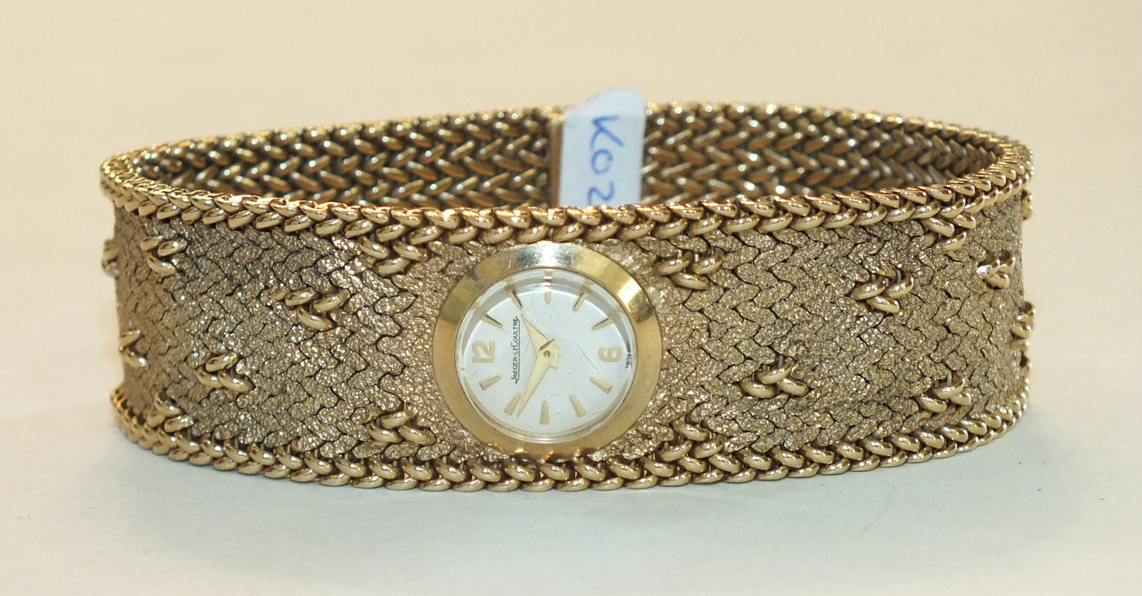 Jaeger LeCoultre, a ladies 9ct gold wrist watch, the circular dial with Arabic and dart numerals set - Image 2 of 5