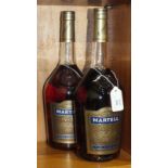 Two bottles of Martell VS Fine Cognac, 1L, 40% vol, (2).