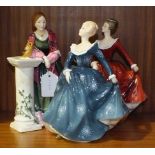 Three Royal Doulton Figurines, "Florence Nightingale" HN3144, 2919/5000, "Fragrance" HN2334 and "