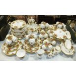 Approximately one hundred and twenty pieces of Royal Albert 'Old Country Roses' tea, coffee and