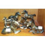 A collection of seven Beswick horse models, including Foal (small, stretched, upright), 3rd version,
