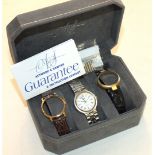 An Attwood & Sawyer ladies wrist watch set, comprising one movement and three alternative bezels,