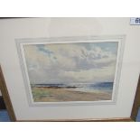 DAVID WEST W C PAINTING LOSSIEMOUTH BEACH