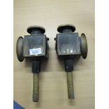 PAIR CARRIAGE LAMPS (AF)