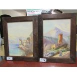 2 W C PAINTINGS BY ALIX GRANT 1909