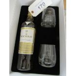 MACALLAN GOLD CASED SET WITH TWO GLASSES 70 CL 40% VOL