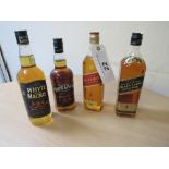 4 X 70CL WHISKY- J WALKER RED J WALKER BLACK & 2 WHYTE & MCKAY